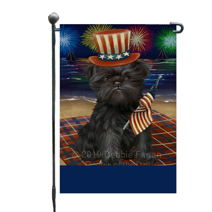 Personalized 4th of July Firework Affenpinscher Dog Custom Garden Flags GFLG-DOTD-A57703
