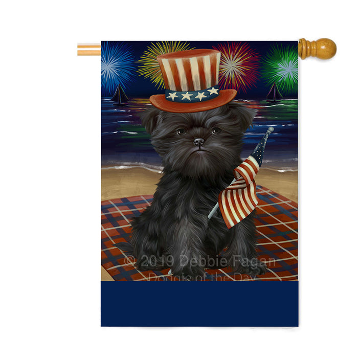 Personalized 4th of July Firework Affenpinscher Dog Custom House Flag FLG-DOTD-A57759