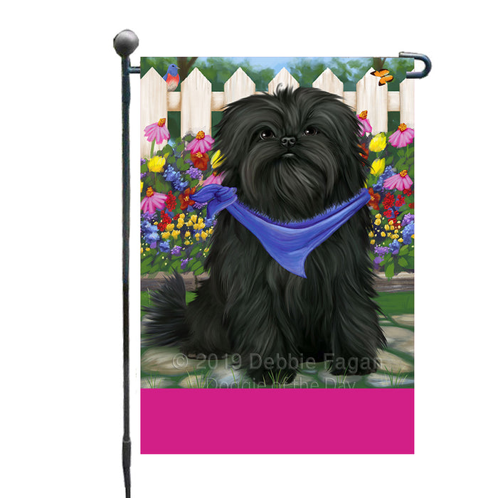 Personalized Spring Floral Affenpinscher Dog Custom Garden Flags GFLG-DOTD-A62682