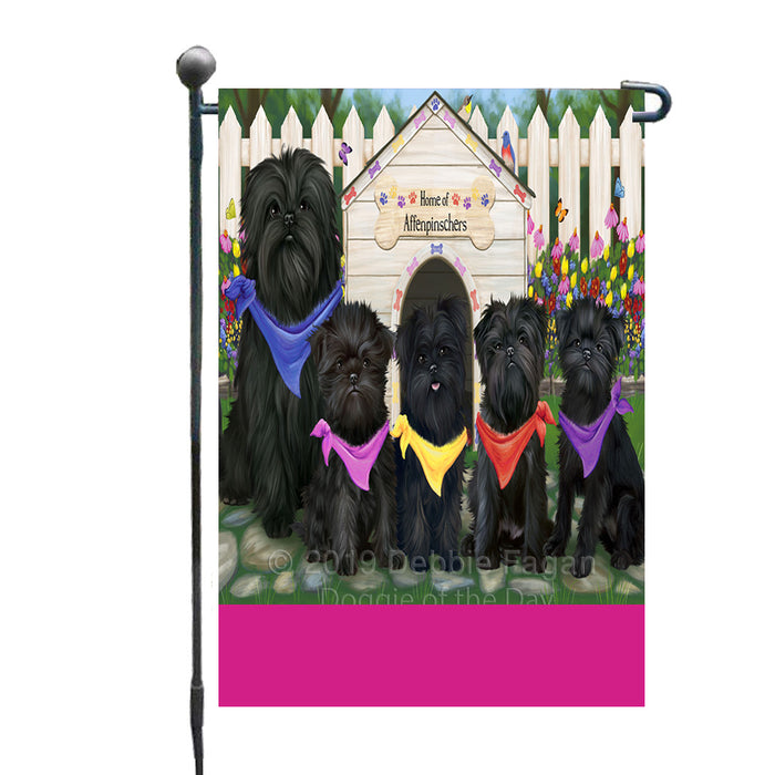 Personalized Spring Dog House Affenpinscher Dogs Custom Garden Flags GFLG-DOTD-A62683