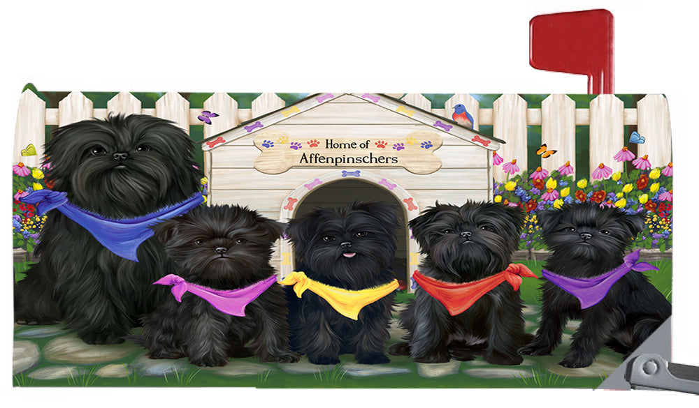 Spring Dog House Affenpinscher Dogs Magnetic Mailbox Cover MBC48603