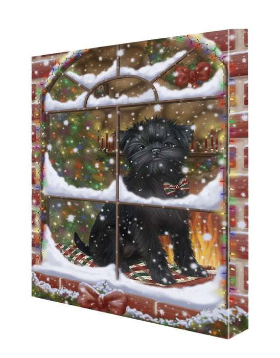 Please come Home for Christmas Affenpinscher Dog Canvas Wall Art - Premium Quality Ready to Hang Room Decor Wall Art Canvas - Unique Animal Printed Digital Painting for Decoration