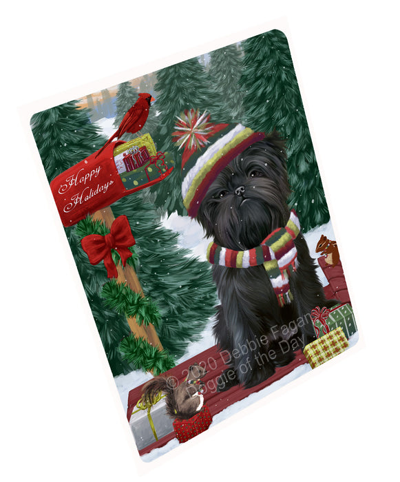 Christmas Woodland Sled Affenpinscher Dog Cutting Board - For Kitchen - Scratch & Stain Resistant - Designed To Stay In Place - Easy To Clean By Hand - Perfect for Chopping Meats, Vegetables, CA83672