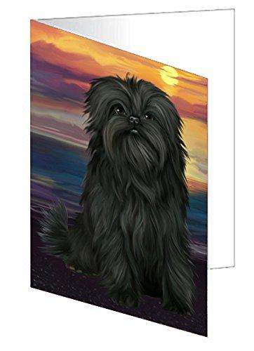 Affenpinschers Dog Handmade Artwork Assorted Pets Greeting Cards and Note Cards with Envelopes for All Occasions and Holiday Seasons D217