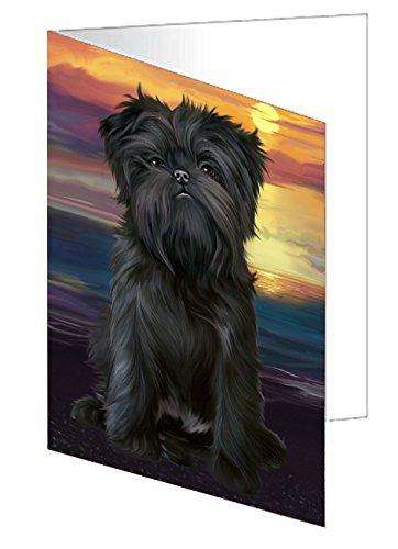 Affenpinschers Dog Handmade Artwork Assorted Pets Greeting Cards and Note Cards with Envelopes for All Occasions and Holiday Seasons D218