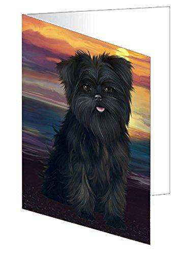 Affenpinschers Dog Handmade Artwork Assorted Pets Greeting Cards and Note Cards with Envelopes for All Occasions and Holiday Seasons D221