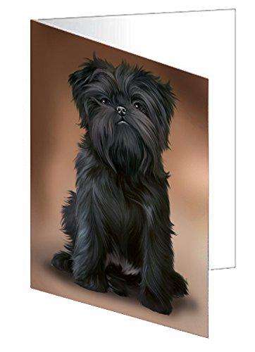 Affenpinschers Dog Handmade Artwork Assorted Pets Greeting Cards and Note Cards with Envelopes for All Occasions and Holiday Seasons D223