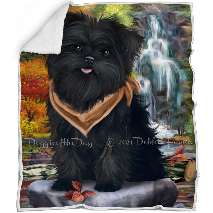 Scenic Waterfall Affenpinscher Dog Blanket BLNKT62427