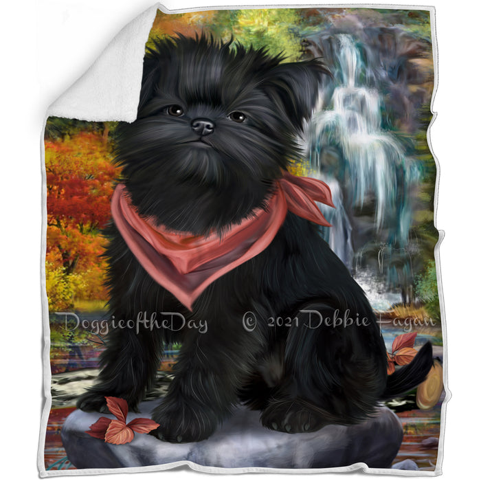 Scenic Waterfall Affenpinscher Dog Blanket BLNKT62436