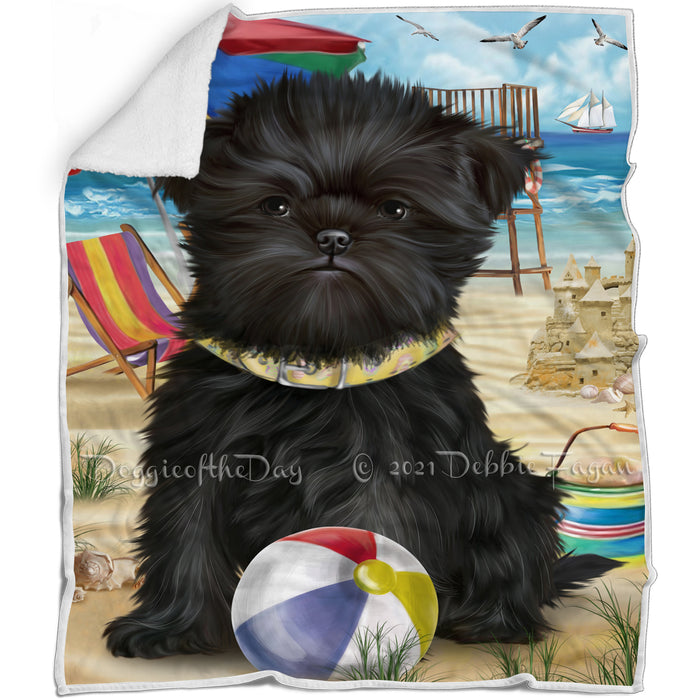 Pet Friendly Beach Affenpinscher Dog Blanket BLNKT65019