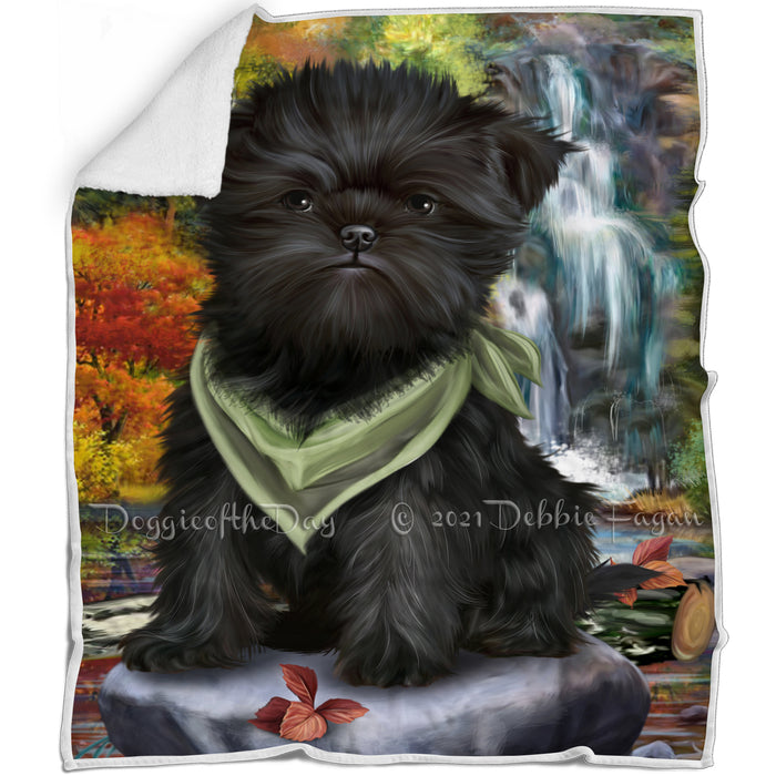 Scenic Waterfall Affenpinscher Dog Blanket BLNKT62454