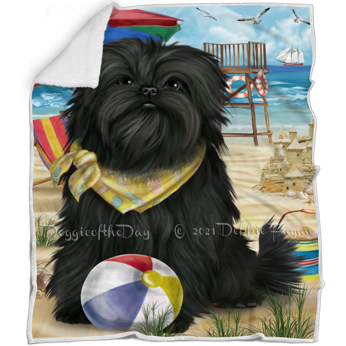 Pet Friendly Beach Affenpinscher Dog Blanket BLNKT65046
