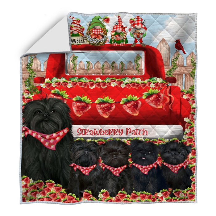 Affenpinscher Bed Quilt, Explore a Variety of Designs, Personalized, Custom, Bedding Coverlet Quilted, Pet and Dog Lovers Gift