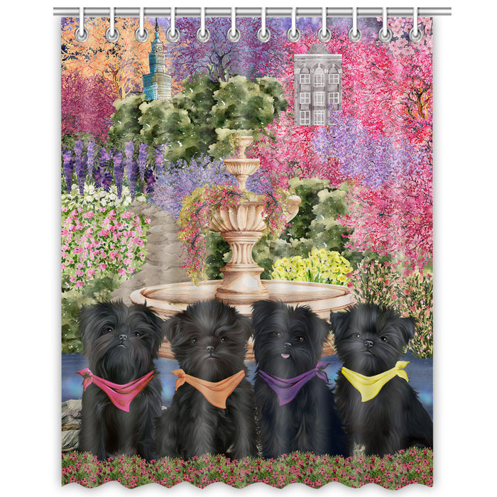 Affenpinscher Shower Curtain: Explore a Variety of Designs, Halloween Bathtub Curtains for Bathroom with Hooks, Personalized, Custom, Gift for Pet and Dog Lovers
