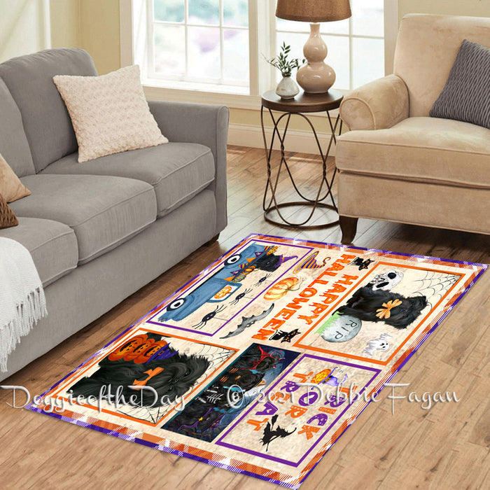 Happy Halloween Trick or Treat Affenpinscher Dogs Polyester Living Room Carpet Area Rug ARUG65326