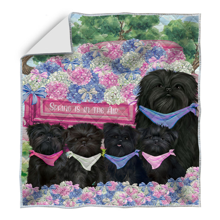 Affenpinscher Bedspread Quilt, Bedding Coverlet Quilted, Explore a Variety of Designs, Personalized, Custom, Dog Gift for Pet Lovers