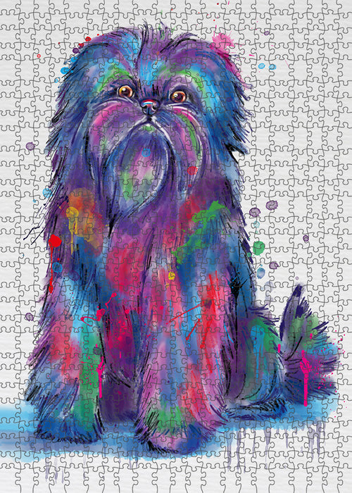 Watercolor Affenpinscher Dog Puzzle with Photo Tin PUZL97064