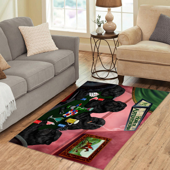 Home of  Affenpinscher Dogs Playing Poker Area Rug