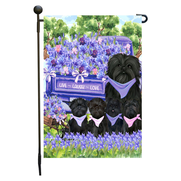 Affenpinscher Dogs Garden Flag for Dog and Pet Lovers, Explore a Variety of Designs, Custom, Personalized, Weather Resistant, Double-Sided, Outdoor Garden Yard Decoration