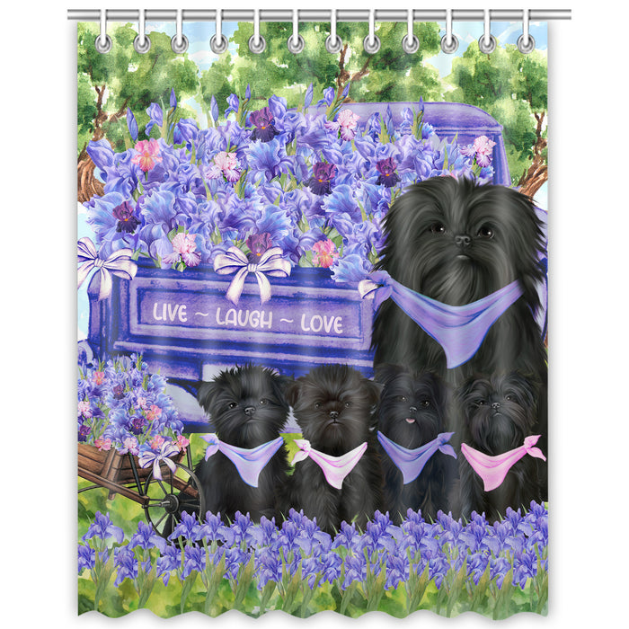 Affenpinscher Shower Curtain, Custom Bathtub Curtains with Hooks for Bathroom, Explore a Variety of Designs, Personalized, Gift for Pet and Dog Lovers