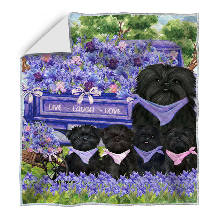 Affenpinscher Bedding Quilt, Bedspread Coverlet Quilted, Explore a Variety of Designs, Custom, Personalized, Pet Gift for Dog Lovers