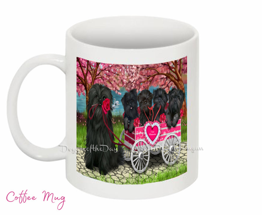 Mother's Day Gift Basket Affenpinscher Dogs Blanket, Pillow, Coasters, Magnet, Coffee Mug and Ornament