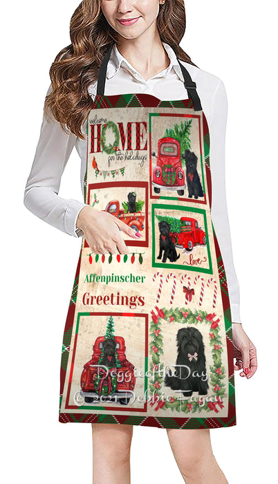 Welcome Home for Holidays Affenpinscher Dogs Apron Apron48364