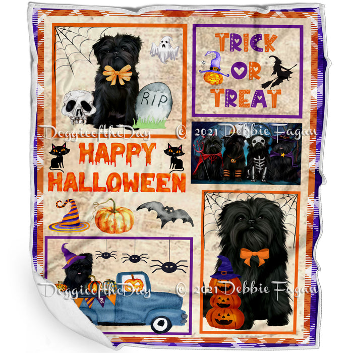 Happy Halloween Trick or Treat Affenpinscher Dogs Blanket BLNKT143700
