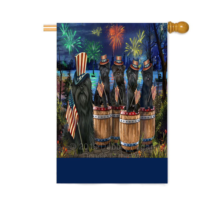 Personalized 4th of July Firework Affenpinscher Dogs Custom House Flag FLG-DOTD-A57760