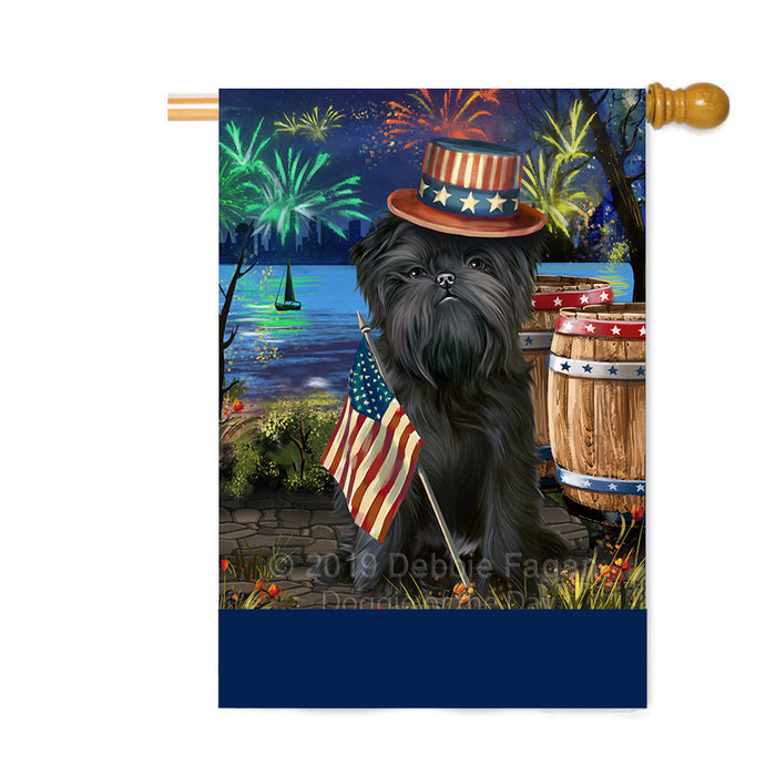 Personalized 4th of July Firework Affenpinscher Dog Custom House Flag FLG-DOTD-A57761