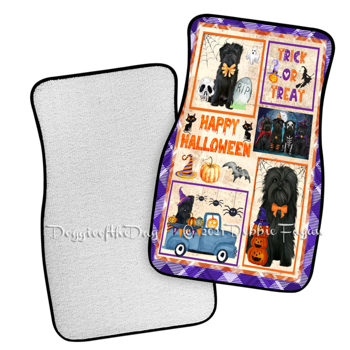 Happy Halloween Trick or Treat Affenpinscher Dogs Polyester Anti-Slip Vehicle Carpet Car Floor Mats CFM48730