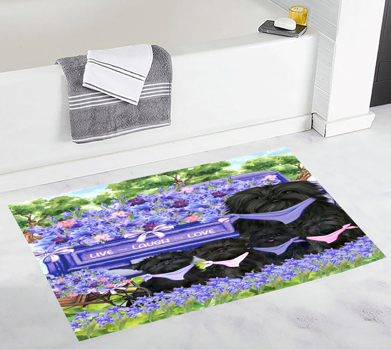 Affenpinscher Personalized Bath Mat, Explore a Variety of Custom Designs, Anti-Slip Bathroom Rug Mats, Pet and Dog Lovers Gift