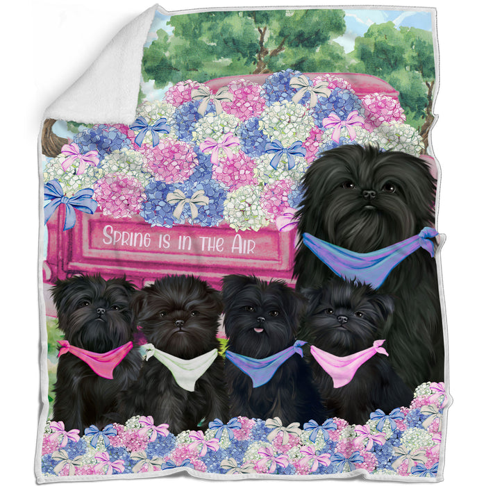 Affenpinscher Blanket: Explore a Variety of Custom Designs, Bed Cozy Woven, Fleece and Sherpa, Personalized Dog Gift for Pet Lovers