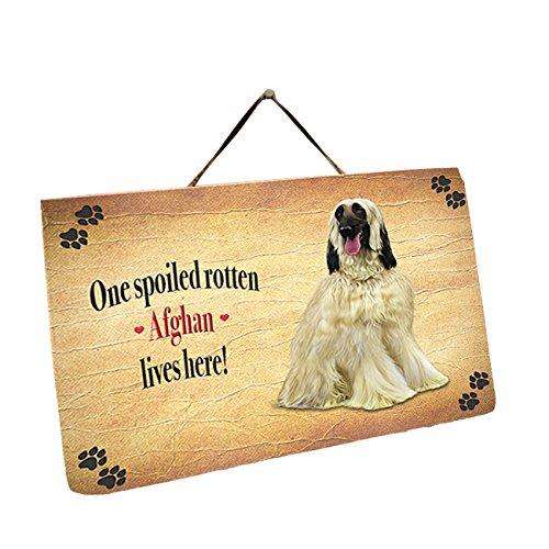 Afghan Dog Wall Décor Hanging Spoiled Rotten Dog Slate