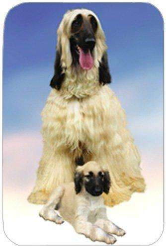 Afghan Hound and Puppy Dog Large Cutting Board