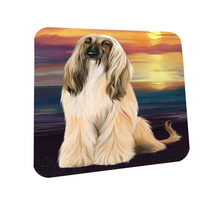 Afghan Hound Dog Coasters Set of 4 CST48416