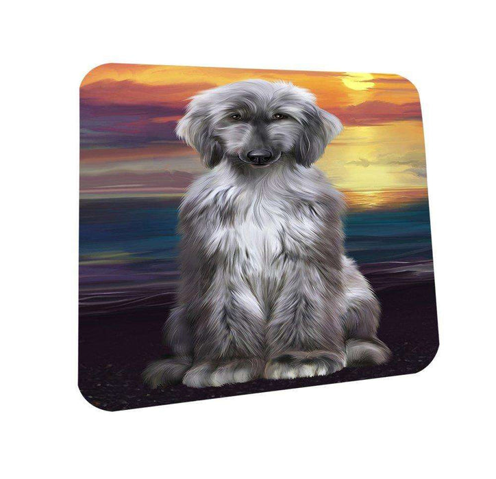 Afghan Hound Dog Coasters Set of 4 CST48417