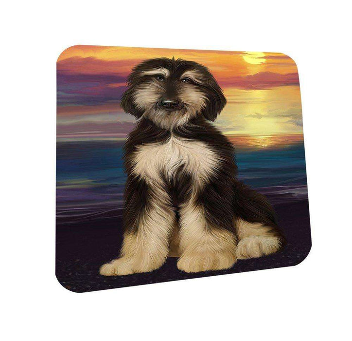 Afghan Hound Dog Coasters Set of 4 CST48419