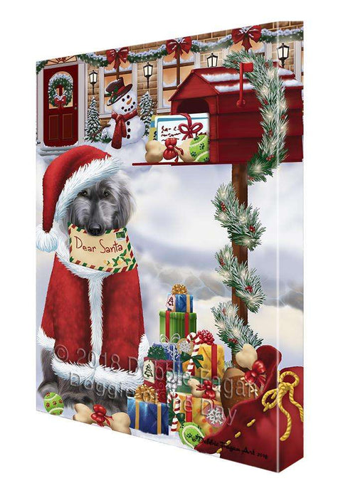 Afghan Hound Dog Dear Santa Letter Christmas Holiday Mailbox Canvas Print Wall Art Décor CVS99449