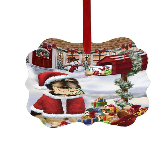 Afghan Hound Dog Dear Santa Letter Christmas Holiday Mailbox Double-Sided Photo Benelux Christmas Ornament LOR48984