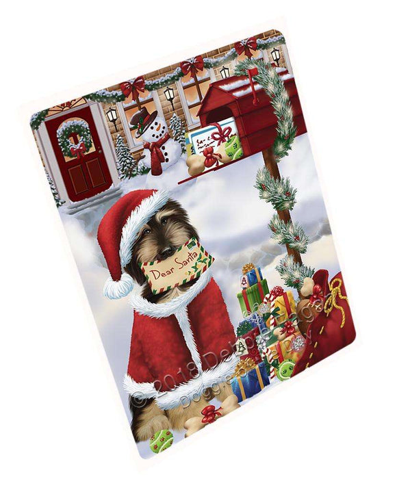 Afghan Hound Dog Dear Santa Letter Christmas Holiday Mailbox Large Refrigerator / Dishwasher Magnet RMAG81942