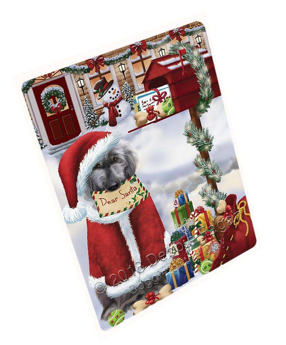 Afghan Hound Dog Dear Santa Letter Christmas Holiday Mailbox Large Refrigerator / Dishwasher Magnet RMAG81948