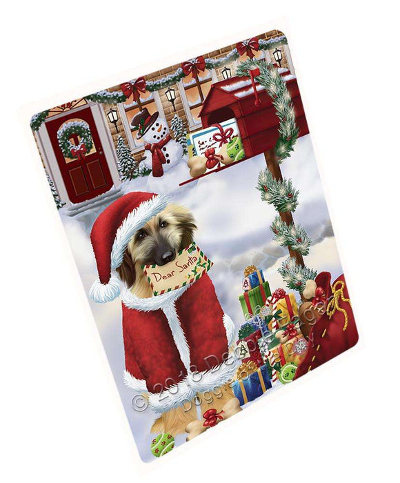 Afghan Hound Dog Dear Santa Letter Christmas Holiday Mailbox Large Refrigerator / Dishwasher Magnet RMAG81954