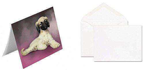 Afghan Hound Dog Handmade Artwork Assorted Pets Greeting Cards and Note Cards with Envelopes for All Occasions and Holiday Seasons D179