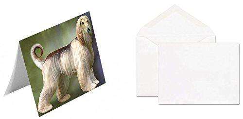 Afghan Hound Dog Handmade Artwork Assorted Pets Greeting Cards and Note Cards with Envelopes for All Occasions and Holiday Seasons D180