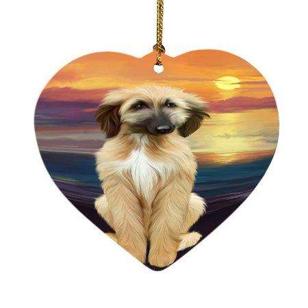 Afghan Hound Dog Heart Christmas Ornament HPOR48461
