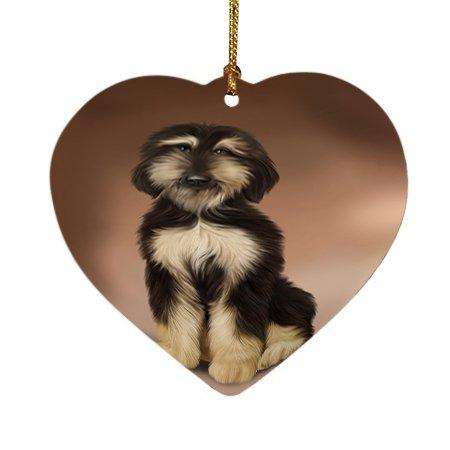 Afghan Hound Dog Heart Christmas Ornament HPOR48462