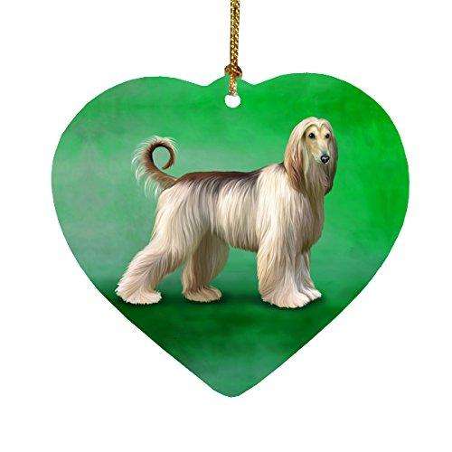 Afghan Hound Dog Heart Christmas Ornament