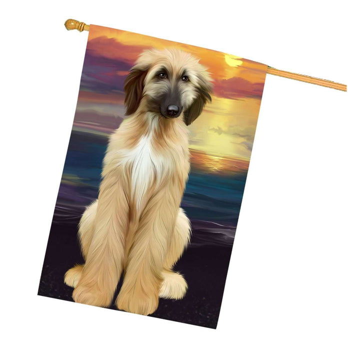 Afghan Hound Dog House Flag FLG48474