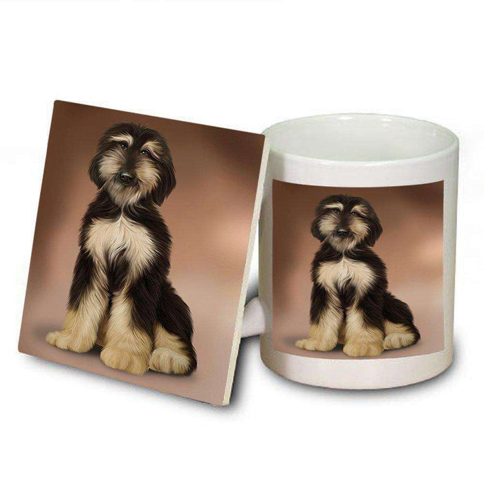 Afghan Hound Dog Mug and Coaster Set MUC48454